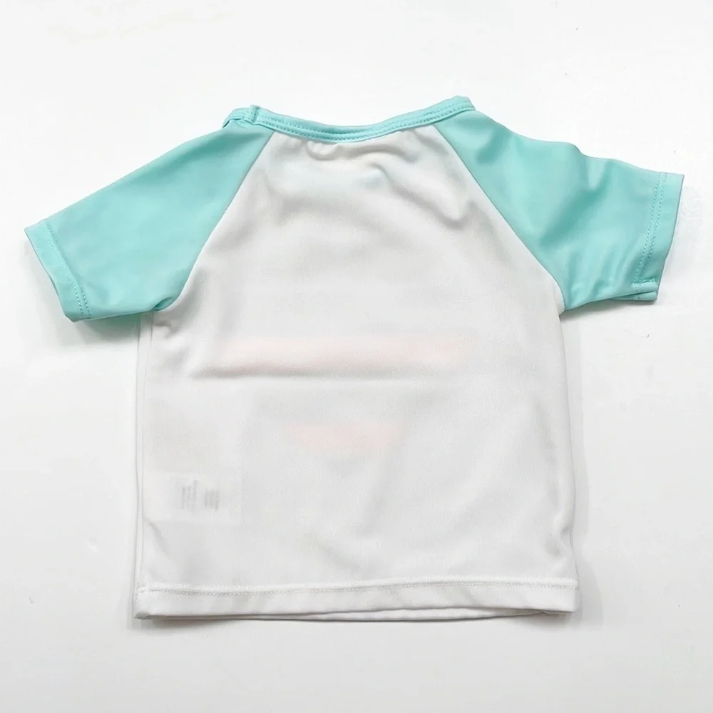 Crazy 8 heart print baby swim rashguard